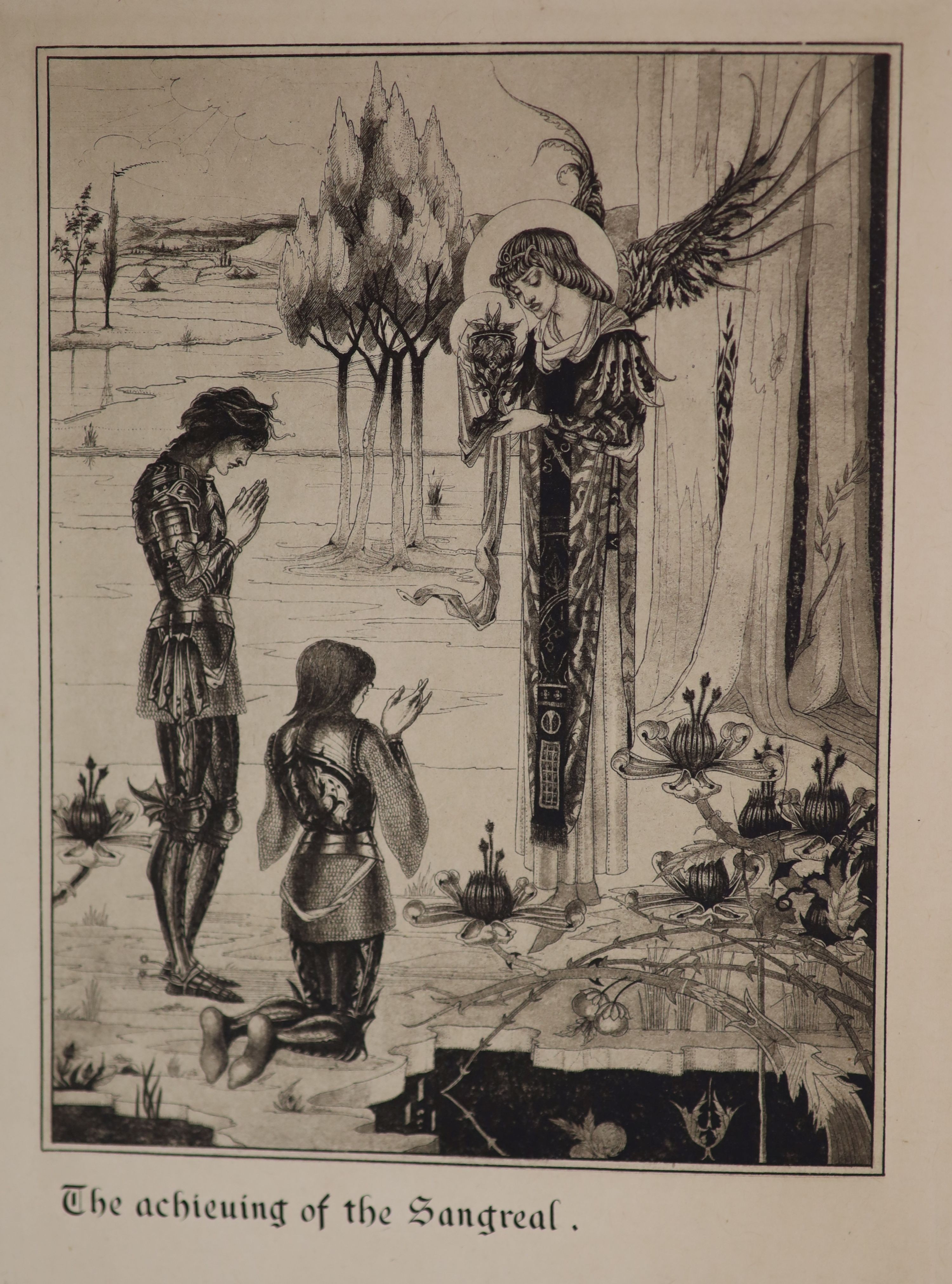 Malory, Thomas - Le Morte D’Arthur, 2nd edition, one of 1500 illustrated by Aubrey Beardsley, 4to, original green cloth, with an art nouveau floral design in gilt, J.M. Dent, London, 1909